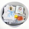 Set Prima Baita cu Nasii "Milan Ioan", model Ursulet, 8 piese, pentru Baieti, culoare Bleumarin, marca LoreBebe ® - imagine 3