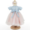 Rochita Botez "Astrid", cu Bentita, 2 piese, pentru Fete, culoare Roz , marca LoreBebe ® - imagine 3