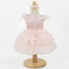 Rochita Botez "Karina", cu Bentita, 2 piese, pentru Fete, culoare Roz , marca LoreBebe ® - imagine 3