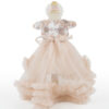 Rochita Botez "Victoria", cu Bentita, 2 piese, pentru Fete, culoare Somon, marca LoreBebe ® - imagine 3