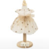 Rochita Botez "Emma", cu Bentita, 2 piese, pentru Fete, culoare Crem, marca LoreBebe ® - imagine 3