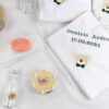 Set Botez "Dominic Andrei si Prietenii", format din Trusou Complet, Lumanare si Tinuta Eleganta, model Ursulet, 17 piese, pentru Baieti, culoare Verde, marca LoreBebe ® - imagine 3