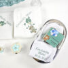 Set Botez "Constantin Matei", format din Trusou Complet, Lumanare si Tinuta Eleganta, model Ursulet, 23 piese, pentru Baieti, culoare Verde, marca LoreBebe ® - imagine 3