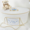Set Botez "Micul Imparat", format din Trusou Complet, Lumanare si Tinuta Eleganta, model Ursulet, 16 piese, pentru Baieti, culoare Crem, marca LoreBebe ® - imagine 3