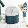 Set Botez "Dimitri", format din Trusou Complet, Lumanare si Tinuta Eleganta, model Ingeras, 17 piese, pentru Baieti, culoare Verde, marca LoreBebe ® - imagine 3