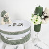 Set Botez "Kazimir Tudor", format din Trusou Complet, Lumanare si Tinuta Eleganta, model Ursulet, 17 piese, pentru Baieti, culoare Verde, marca LoreBebe ® - imagine 3