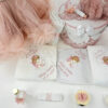 Set Botez "Maya Ionela", format din Trusou Complet, Lumanare si Tinuta Eleganta, model Ingeras, 13 piese, pentru Fete, culoare Roz , marca LoreBebe ® - imagine 3