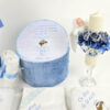 Set Botez "Milan Ioan", format din Trusou Complet, Lumanare si Tinuta Eleganta, model Ingeras, 17 piese, pentru Baieti, culoare Bleumarin, marca LoreBebe ® - imagine 4