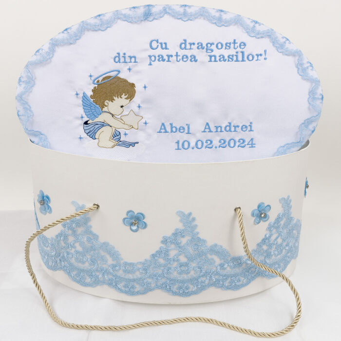 Trusou Botez "Aripile Ingerasului", model Ingeras, 9 piese, pentru Baieti, culoare Bleumarin, marca LoreBebe ® - imagine 4