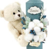 Lumanare Botez din Ceara, model "Dimitri si Prietenul Sau", culoare Turquoise, marca LoreBebe ® - imagine 4
