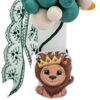 Lumanare Botez din Parafina, model "Prietenii Junglei", culoare Verde, marca LoreBebe ® - imagine 4