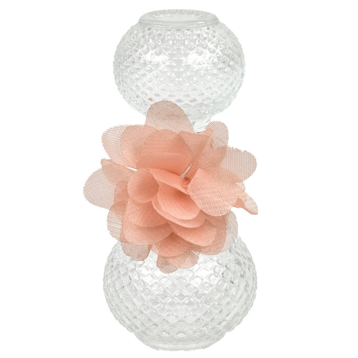 Sticluta Mir din Sticla, model "Floare de Gradina", culoare Roz , marca LoreBebe ® - imagine 4