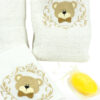 Trusou Botez "Ursuletul Elegant", model Ursulet, 9 piese, pentru Baieti, culoare Bleumarin, marca LoreBebe ® - imagine 4