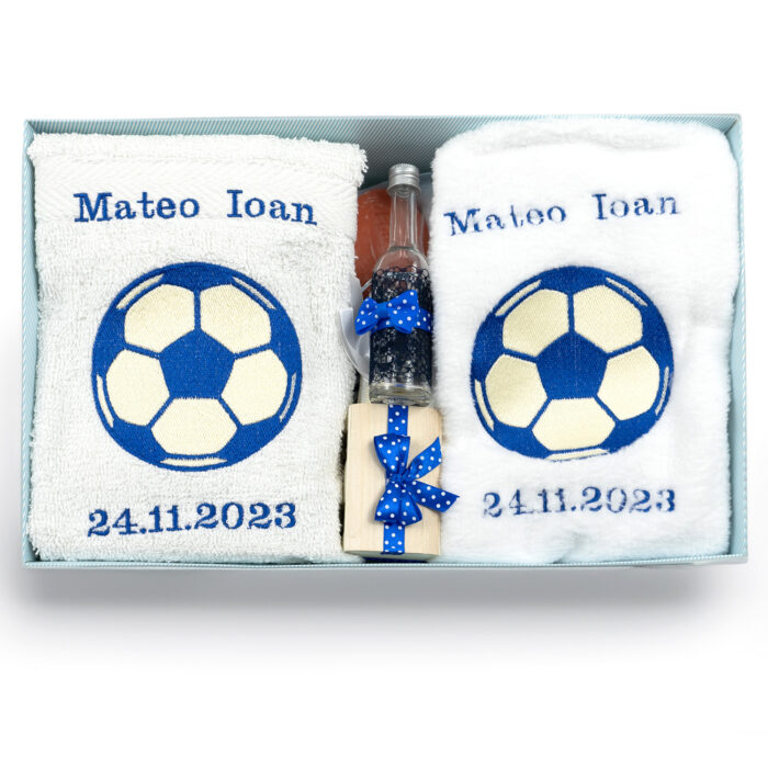 Trusou Botez "Micii Fotbalisti", model Minge, 9 piese, pentru Baieti, culoare Albastru, marca LoreBebe ® - imagine 4