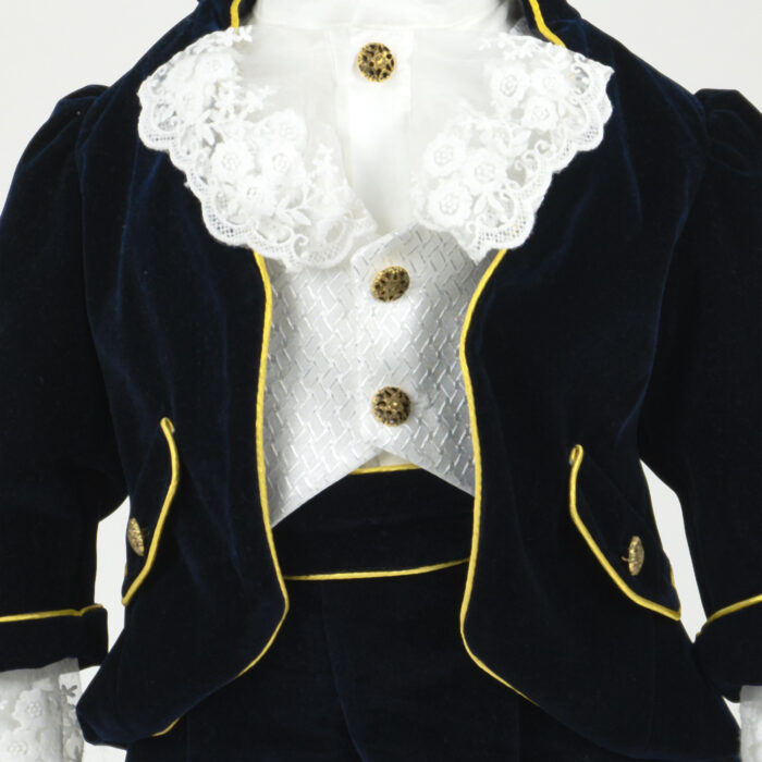 Costum Botez "Harry", cu Chipiu si Papion, 6 piese, pentru Baieti, culoare Negru, marca LoreBebe ® - imagine 4