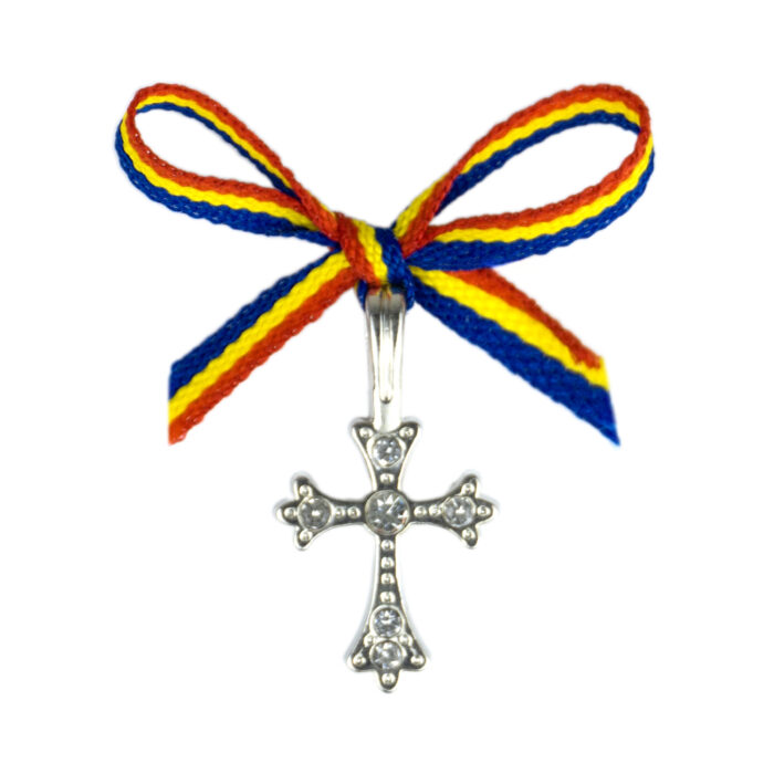 Cruciulita Botez, model "Fundita cu Motive Traditionale", pentru Baieti, Fete, culoare Multicolor, marca LoreBebe ® - imagine 4