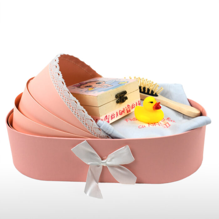 Set Prima Baita cu Nasii "Baita de Rasfat", model Bebelusa, 6 piese, pentru Fete, culoare Roz , marca LoreBebe ® - imagine 4