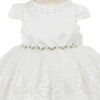 Rochita Botez "Anastasia", cu Bentita, 2 piese, pentru Fete, culoare Alb, marca LoreBebe ® - imagine 4