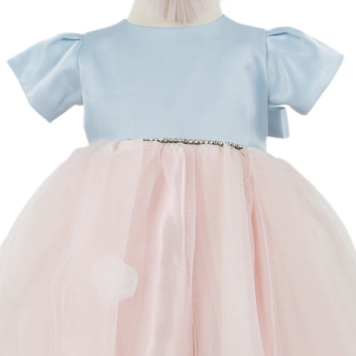 Rochita Botez "Astrid", cu Bentita, 2 piese, pentru Fete, culoare Roz , marca LoreBebe ® - imagine 4