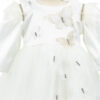Rochita Botez "Eleonore", cu Bentita, 2 piese, pentru Fete, culoare Alb, marca LoreBebe ® - imagine 4