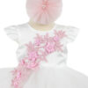 Rochita Botez "Maria", cu Bentita, 2 piese, pentru Fete, culoare Roz , marca LoreBebe ® - imagine 4