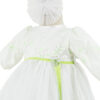 Rochita Botez "Miriam", cu Bentita, 2 piese, pentru Fete, culoare Verde, marca LoreBebe ® - imagine 4