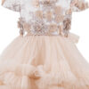 Rochita Botez "Victoria", cu Bentita, 2 piese, pentru Fete, culoare Somon, marca LoreBebe ® - imagine 4
