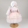 Rochita Botez "Isolde", cu Bentita, 2 piese, pentru Fete, culoare Roz , marca LoreBebe ® - imagine 4
