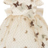 Rochita Botez "Emma", cu Bentita, 2 piese, pentru Fete, culoare Crem, marca LoreBebe ® - imagine 4