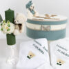 Set Botez "Dominic Andrei si Prietenii", format din Trusou Complet, Lumanare si Tinuta Eleganta, model Ursulet, 17 piese, pentru Baieti, culoare Verde, marca LoreBebe ® - imagine 4