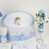 Set Botez "Ingerasul", format din Trusou Complet, Lumanare si Tinuta Eleganta, model Ingeras, 17 piese, pentru Baieti, culoare Bleumarin, marca LoreBebe ® - imagine 4