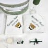 Set Botez "Kazimir Tudor", format din Trusou Complet, Lumanare si Tinuta Eleganta, model Ursulet, 17 piese, pentru Baieti, culoare Verde, marca LoreBebe ® - imagine 4