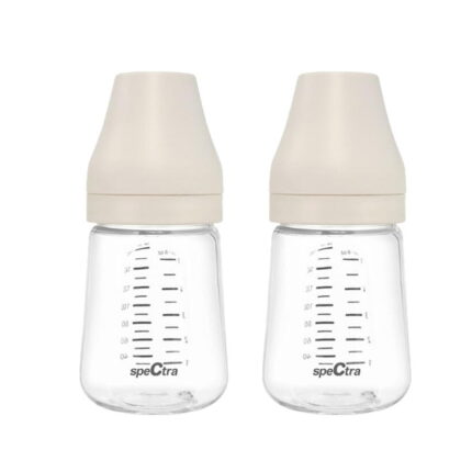 Set 2 biberoane PA anticolici premium cu tetina S (160 ml) - Crem